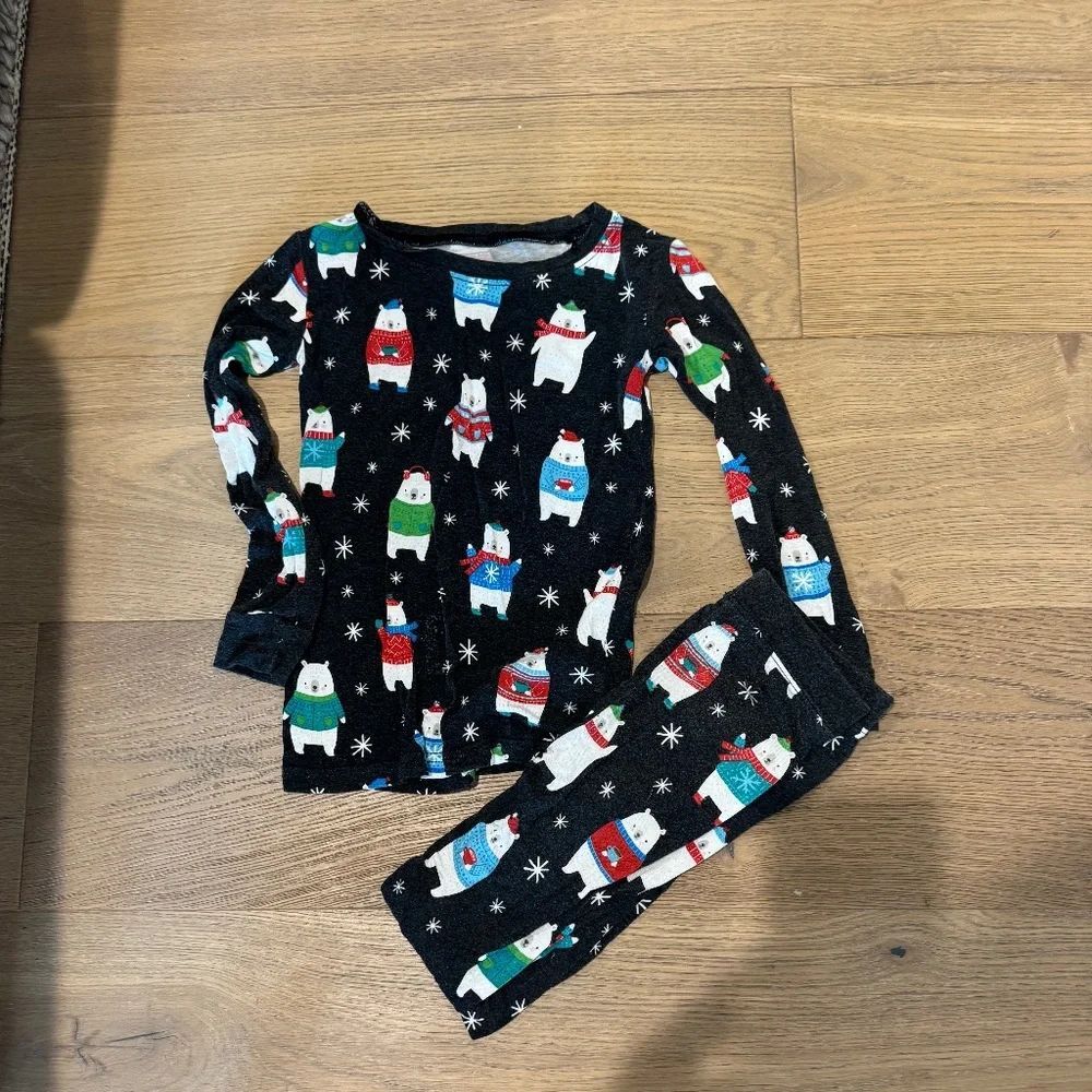 Little Sleepies Snowman PJS-Perfect Condition Size 4t